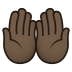 🤲🏿 palms up together: dark skin tone display on JoyPixels